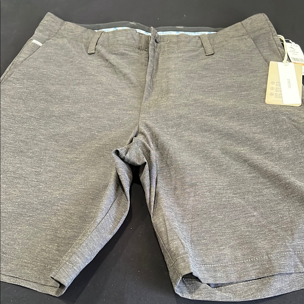 Tommy Bahama , chip and run short , Gray Flat Front Shorts Athletic Style